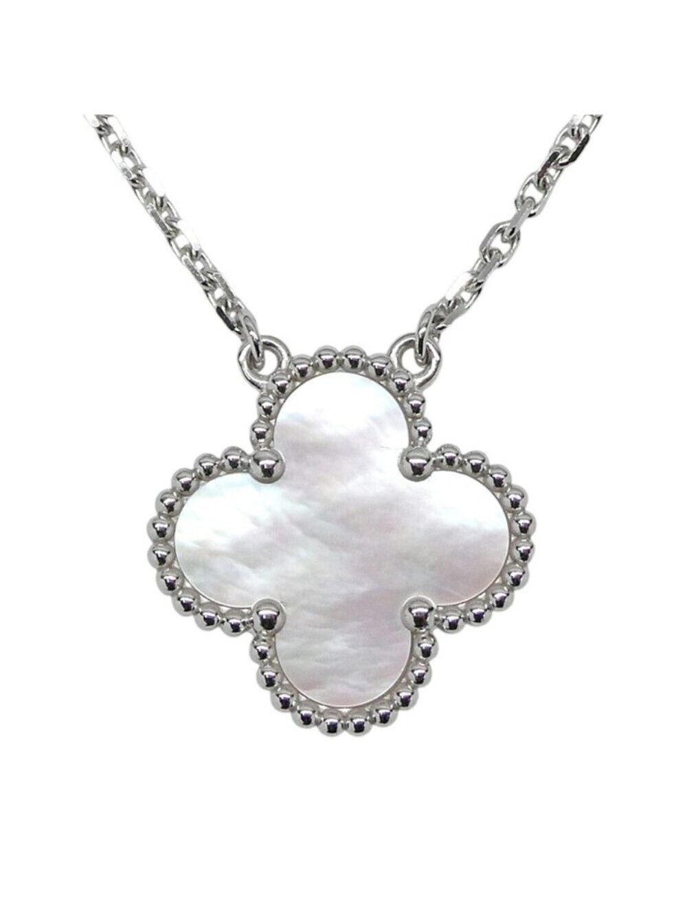 Van Cleef & Arpels Vintage Alhambra Pendant White Gold